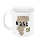Mug céramique aisne 02 departement laon carte ancienne hauts de france Mug céramique aisne 02 departement laon carte ancienne hauts de france