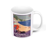 Mug céramique antibes plage france affiche poster vintage tourisme art deco 30's Mug céramique antibes plage france affiche poster vintage tourisme art deco 30's