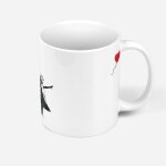 Mug céramique banksy fillette ballon rouge coeur enfant Mug céramique banksy fillette ballon rouge coeur enfant