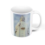 Mug céramique bouddha debout en marbre blanc karana mudra conjuration du mal Mug céramique bouddha debout en marbre blanc karana mudra conjuration du mal