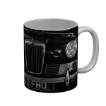 Mug céramique calandre de voiture vintage riley noire et chrome Mug céramique calandre de voiture vintage riley noire et chrome