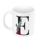 Mug cramique e elise emma eva lettre alphabet prnom fleurs