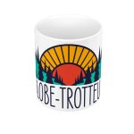 Mug cramique globe - trotteur voyage backpacker foret aventure