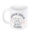 Mug céramique grande soeur ours famille animal polaire Mug céramique grande soeur ours famille animal polaire
