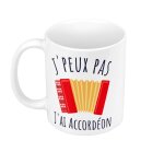 Mug céramique j'peux pas j'ai accordéon musique musette instrument Mug céramique j'peux pas j'ai accordéon musique musette instrument