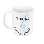 Mug cramique j'peux pas j'ai contrebasse jazz classique musique instrument