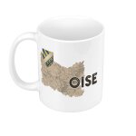 Mug cramique oise 60 dpartement beauvais carte ancienne france