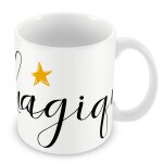 Mug cramique tasse magique avec petite etoile jaune