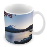 Mug céramique tasse paysage magnifique au pied du mont fuji lac ville barques erable du japon nature ... Mug céramique tasse paysage magnifique au pied du mont fuji lac ville barques erable du japon nature ...