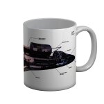 Mug céramique vaisseau spatial etats unis schema dessin navette lune espace Mug céramique vaisseau spatial etats unis schema dessin navette lune espace