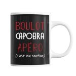 Mug - c'est ma routine - capoeira - c�ramique - 325 ml - r�sistant lave - vaisselle
