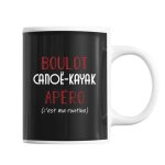 Mug cano� - kayak c'est ma routine tasse humour