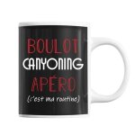 Mug canyoning c'est ma routine tasse humour