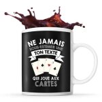 Mug cartes pr�nom m�tier �ge personnalisable tasse dr�le pour femme joueuse de cartes id�e cadeau anniversaire ...