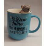 Mug ceramique 3d relief souris ne rien faire c'est vraime, nt le plus reposant