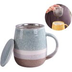 Mug en c�ramique 400 ml avec couvercle et passoire