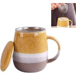 Mug en c�ramique 400 ml avec couvercle et passoire