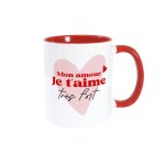 Mug ceramique amour saint valentin 9. 5cm blanc