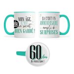 Mug ceramique anniversaire secret 60ans 355ml