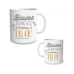 Mug ceramique blouses blanches coeur en or¿ Mug ceramique blouses blanches coeur en or¿