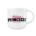Mug ceramique madame princesse 40cl blanc