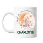 Mug charlotte adorable b�b� quand je dors lapin tasse cadeau b�b� enfant
