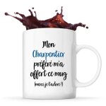 Mug - charpentier - tasse c�ramique - blanc - cylindrique - 325 ml