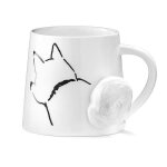 Mug chien queue en relief 3d tasse animal