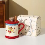 Mug avec coffret cadeau : design drôle d'ourson & pratique pour petit - déjeuner - tasse céramique résistante ... Mug avec coffret cadeau : design drôle d'ourson & pratique pour petit - déjeuner - tasse céramique résistante ...