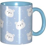 Mug colore a paroi interieure, tasses mignonnes en forme d'ours polaire, tasses a the, cafe et chocolat ... Mug colore a paroi interieure, tasses mignonnes en forme d'ours polaire, tasses a the, cafe et chocolat ...