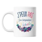 Mug composition florale j'peux pas blanc tasse cadeau personnalis�