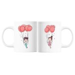 Mugs couple amour dans l'air ballons tasses duo amour