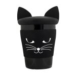 Mug et couvercle chat noir silicone 10 x 9 x 14 cm Mug et couvercle chat noir silicone 10 x 9 x 14 cm