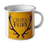 Mug emaillé métal game of thrones king baratheon ours is the fury Mug emaillé métal game of thrones king baratheon ours is the fury