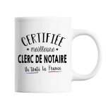 Mug femme clerc de notaire meilleure de france tasse blanc métier Mug femme clerc de notaire meilleure de france tasse blanc métier