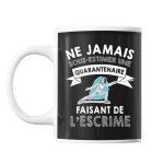 Mug femme escrime quarantenaire tasse cadeau personnalis�