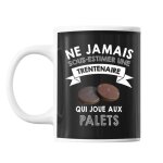 Mug femme palets trentenaire tasse cadeau personnalis�