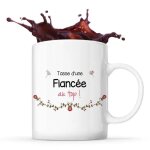 Mug - fianc�e au top - tasse c�ramique - imprim� recto / verso - 325 ml - r�sistant lave - vaisselle