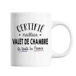Mug - meilleur de france - valet de chambre - cramique - blanc - 325 ml