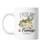 Mug fromage j'peux pas blanc tasse cadeau personnalisé Mug fromage j'peux pas blanc tasse cadeau personnalisé