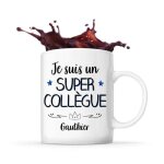Mug - gauthier - un super coll�gue - c�ramique - blanc - cylindrique