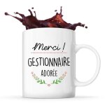 Mug merci gestionnaire ador�e tasse id�e cadeau coll�gue travail retraite