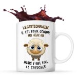 Mug le gestionnaire doux comme un agneau tasse m�tier coll�gue cadeau travail retraite