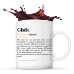 Mug - gis�le - tasse famille - c�ramique - design contemporain - compatible lave - vaisselle