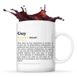 Mug guy avis fr�re recommandation tasse fr�re cadeau anniversaire no�l bro