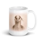 Mug h�ron, portrait en graphite 425 ml