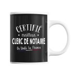Mug homme clerc de notaire meilleur de france tasse noir mtier