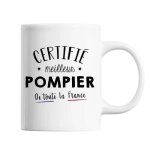 Mug - meilleur de france - pompier - c�ramique - blanc - 325 ml