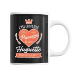 Mug huguette la princesse tasse prnom tasse cadeau personnalis