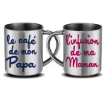 Mugs humoristiques le café de mon papa et l'infusion de ma maman Mugs humoristiques le café de mon papa et l'infusion de ma maman